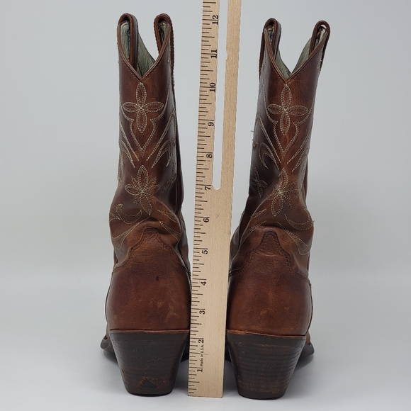 Ariat Brown Leather Cowgirl Western Boots Pull On Pointed 13625 Womens Size 7.5B - Picture 8 of 11